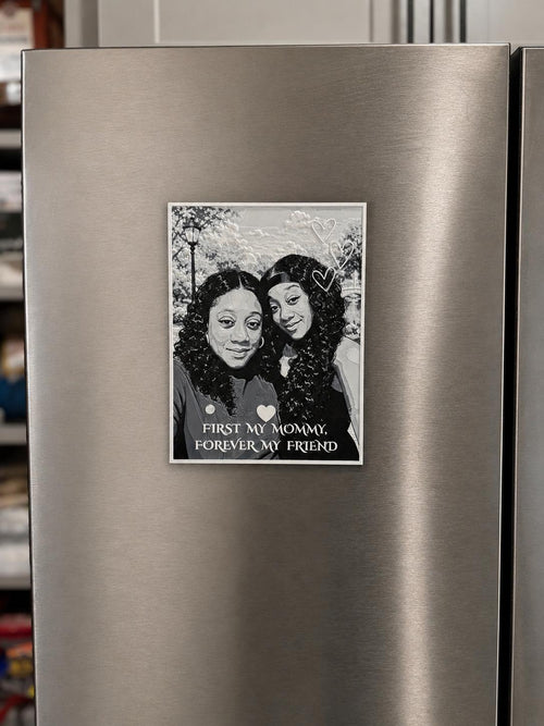 Personalized 3D Printed Family Portrait~B&W