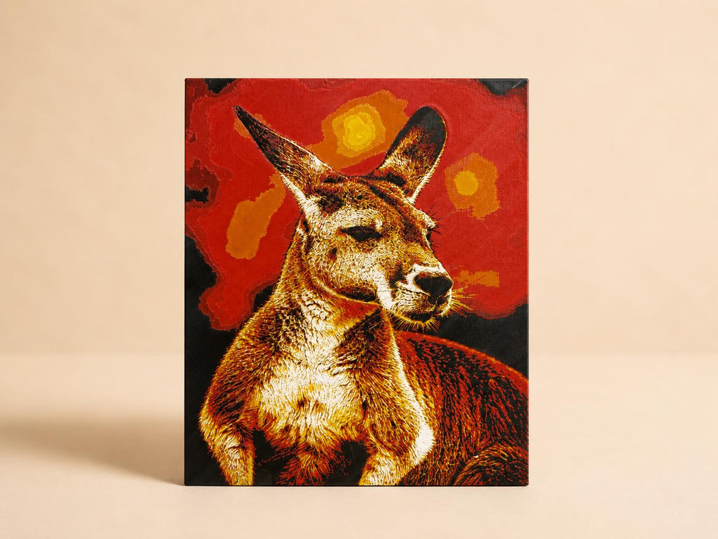 "Roo"– Original Fine Art Print |8x10in| The Red Kangaroo Photo Portrait "K3D" Series