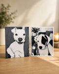 Personalized 3D Printed Pet Pawtrait~  B&W